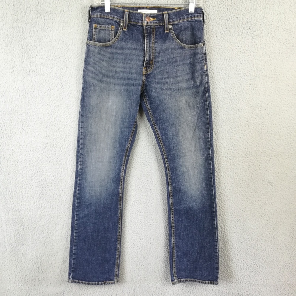 Signature Levi Strauss Mens Jeans Boot Cut Blue Denim Medium Wash 30x32‎
